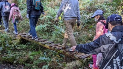 ふれあい山王山登山と富野ふれまち委員会との交流を行いました。