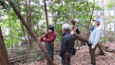 第３８回山王山登山道整備を１５名で行いました　