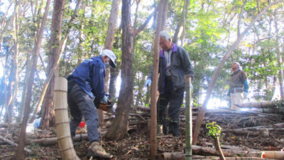 第４５回山王山登山道整備を１５名で行いました