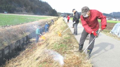 下有知２区野焼き