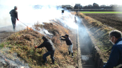 下有知２区野焼き