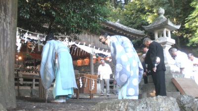 曽代用水　井神社で試楽祭が行われました