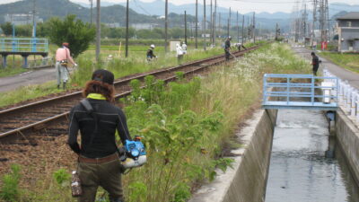 長良川鉄道沿線の草刈りを実施しました